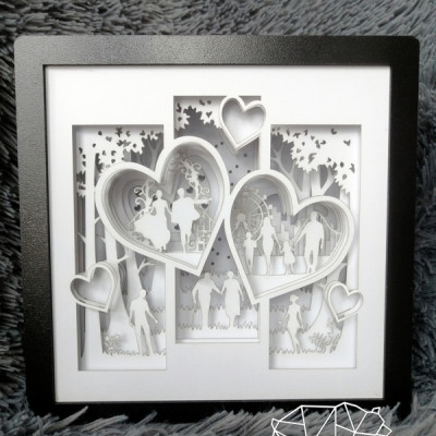Shadowbox - Valentines day - Family