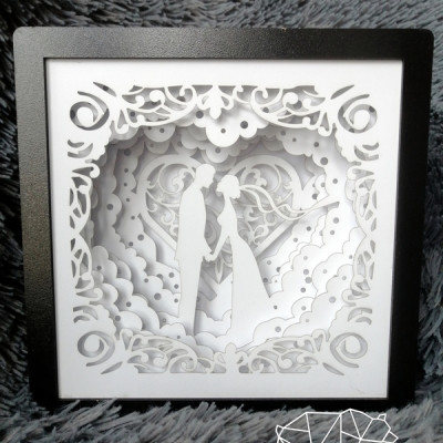 Shadowbox - Valentines day - Couple in love